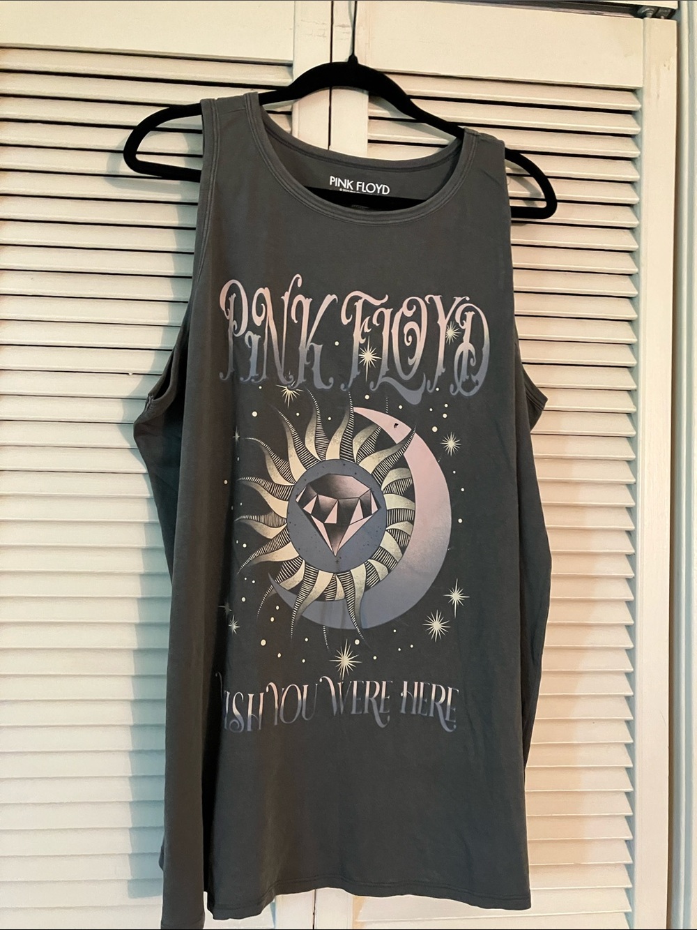Pink Floyd Torrid Size 3 (22-24) Tank ToP Grey WISH YOU WERE HERE